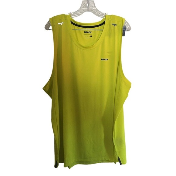 Tom Brady Brand Tank Top Men's Size XXL Neon Yellow Run Tank Sulphur - Picture 1 of 5